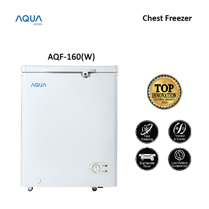 Aqua Kulkas Chest Freezer Cold Chain W Series 150 L - AQF160W | AQF-160(W)